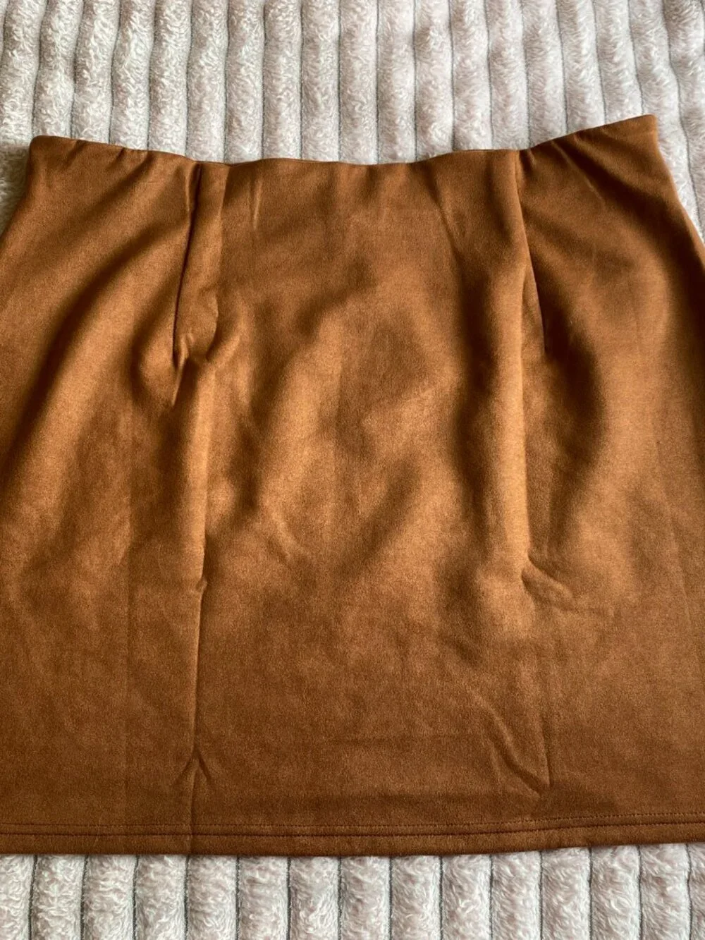 New Tan Suede Skirt